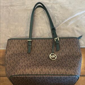 Michael Kors Brown and Black Signature Tote